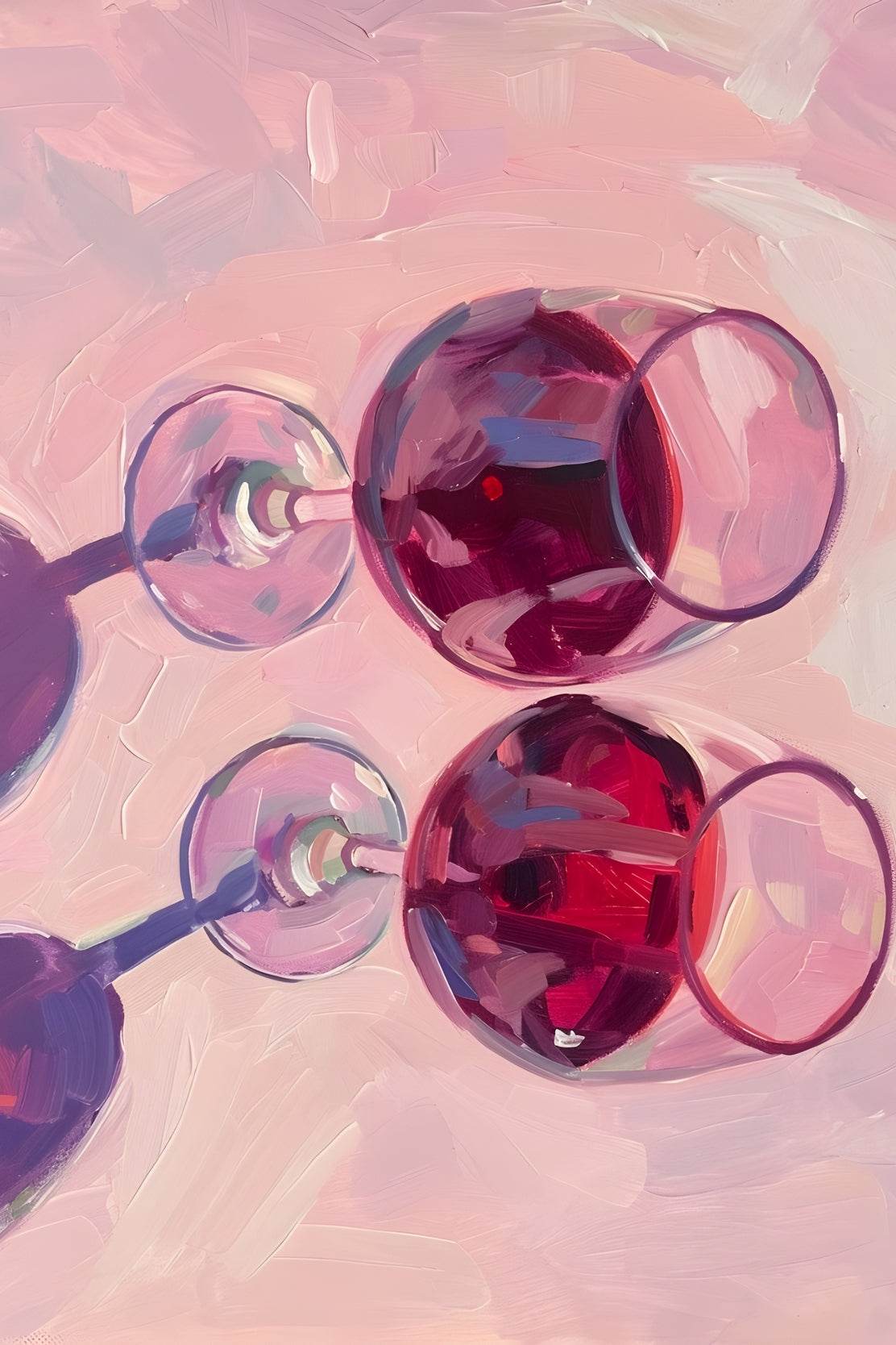Glasses of Red Wine Wall Art - beink online art store