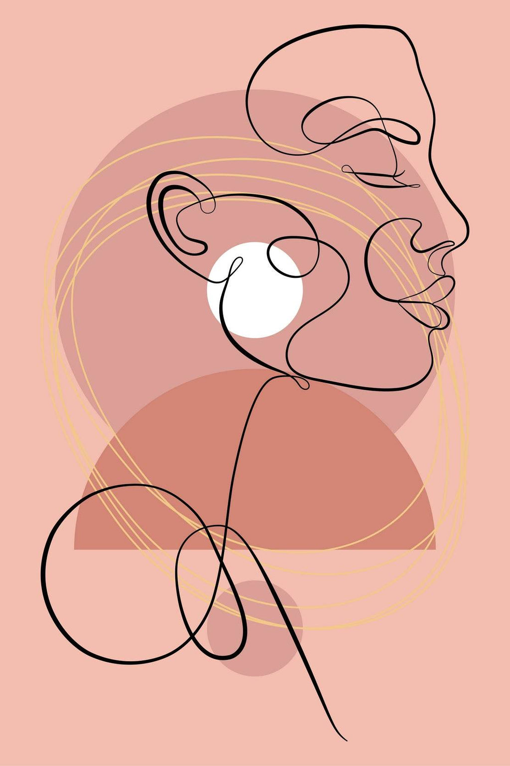 Portraiture in a Minimalist Style Wall Art - beink online art store