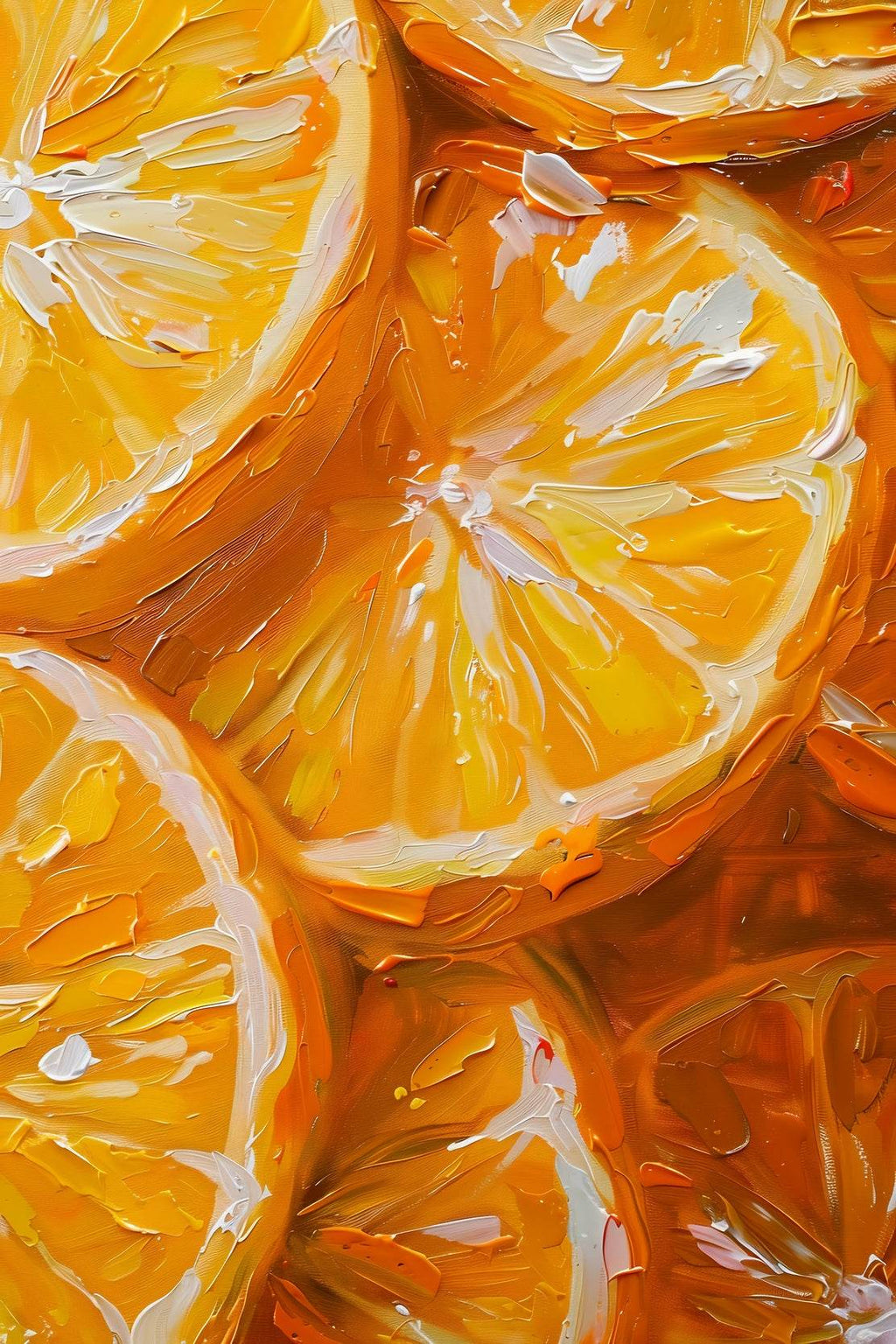 Vibrant Orange Wedges Wall Art - beink online art store