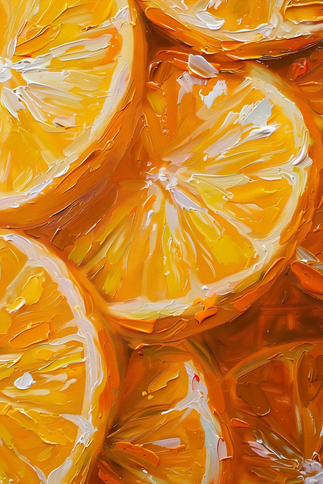 Vibrant Orange Wedges Wall Art - beink online art store