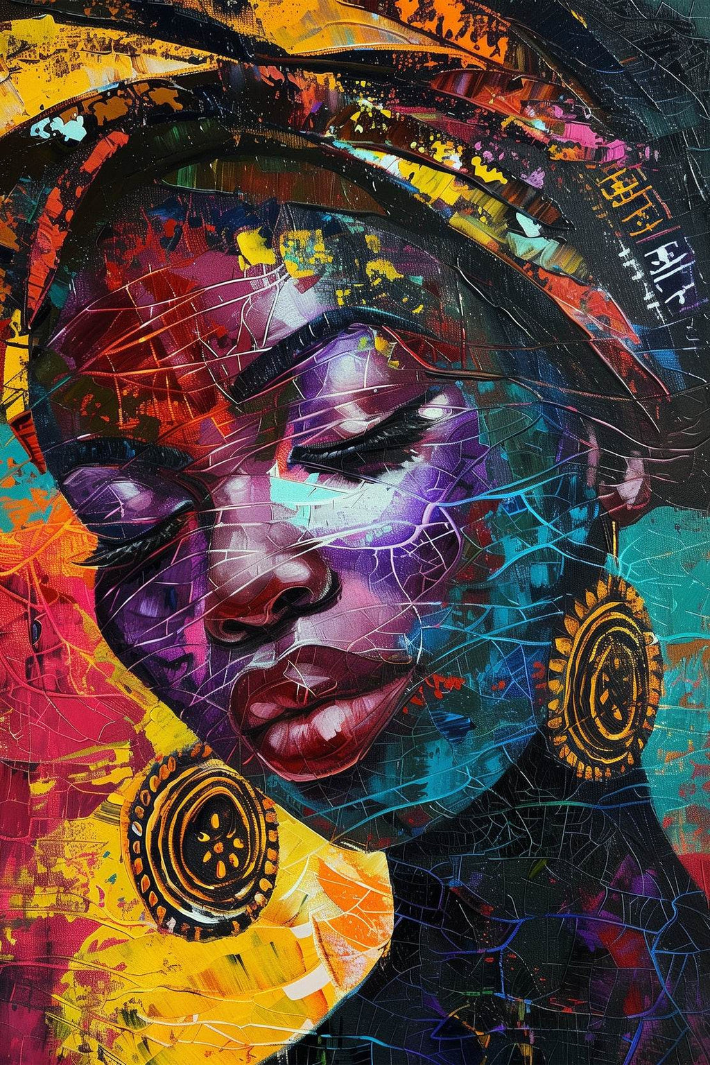 Maasai African Woman Wall Art - beink online art store