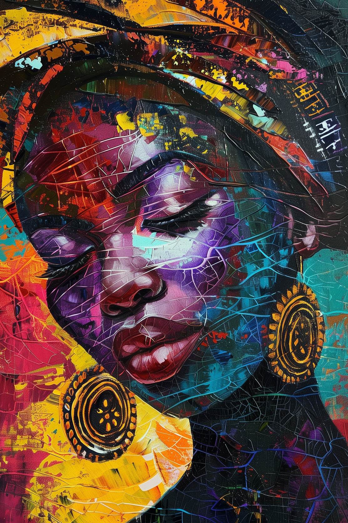 Maasai African Woman Wall Art - beink online art store