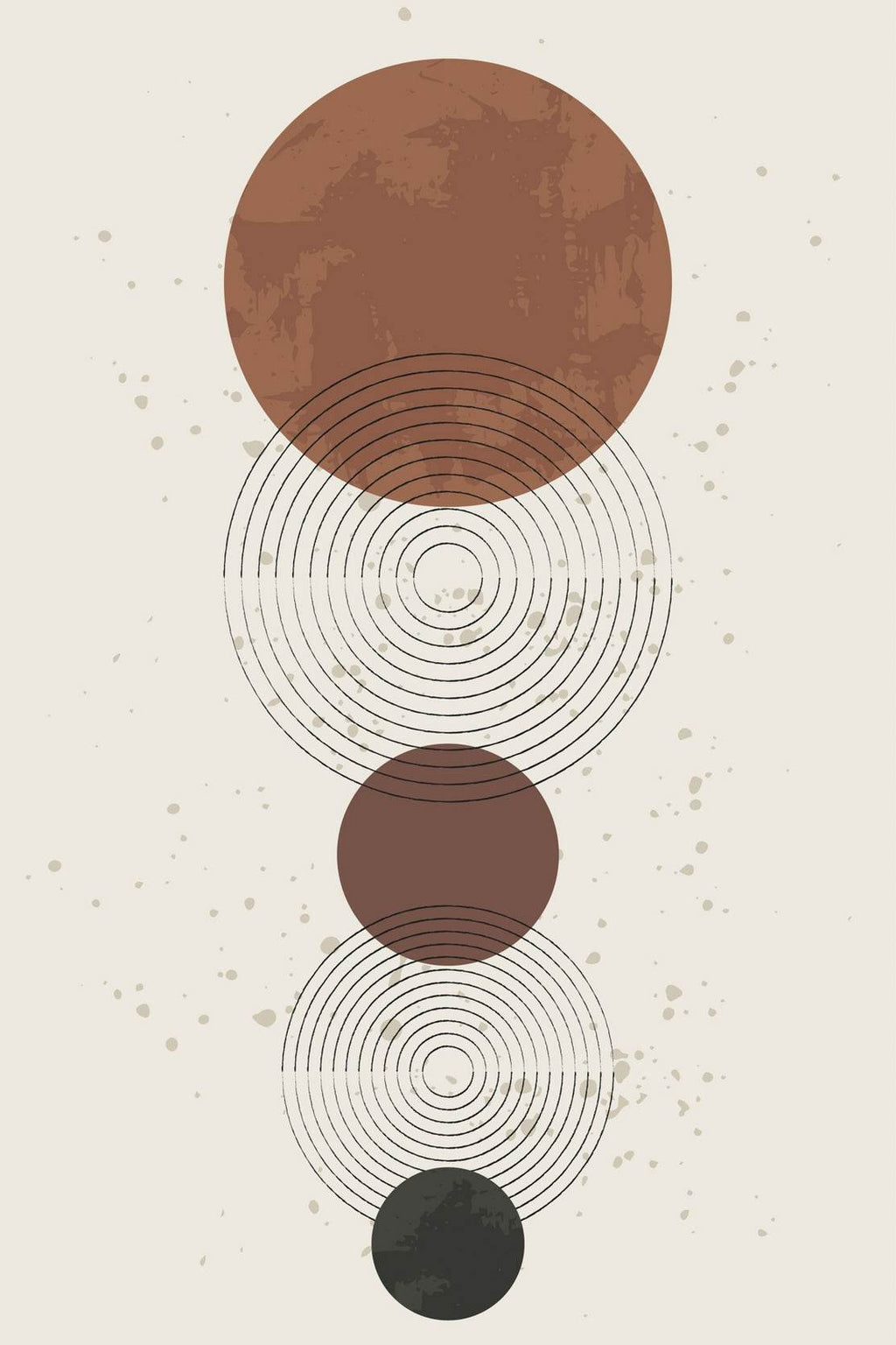 Geometric Circular Abstract Wall Art - beink online art store