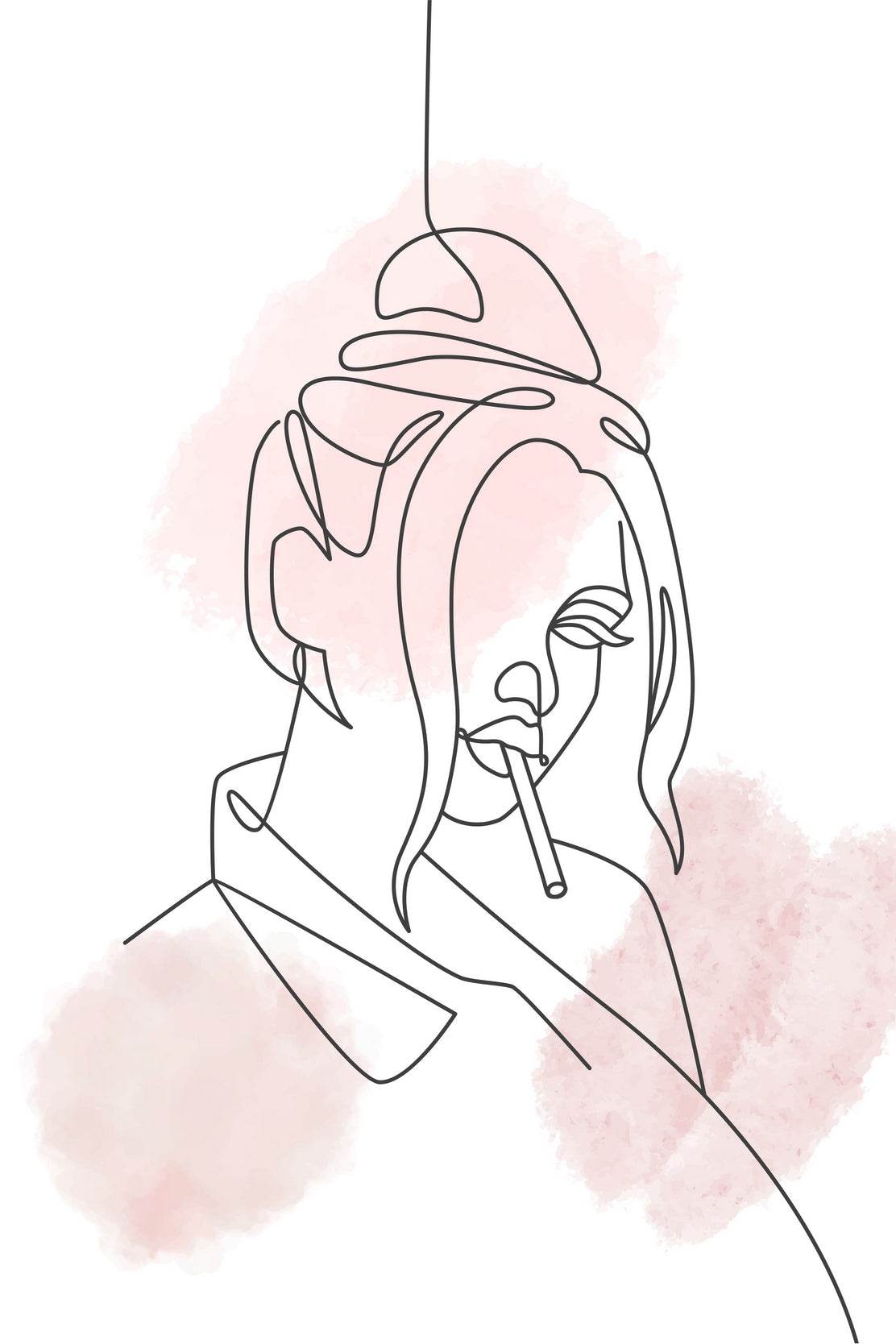 Smoking Woman Wall Art - beink online art store