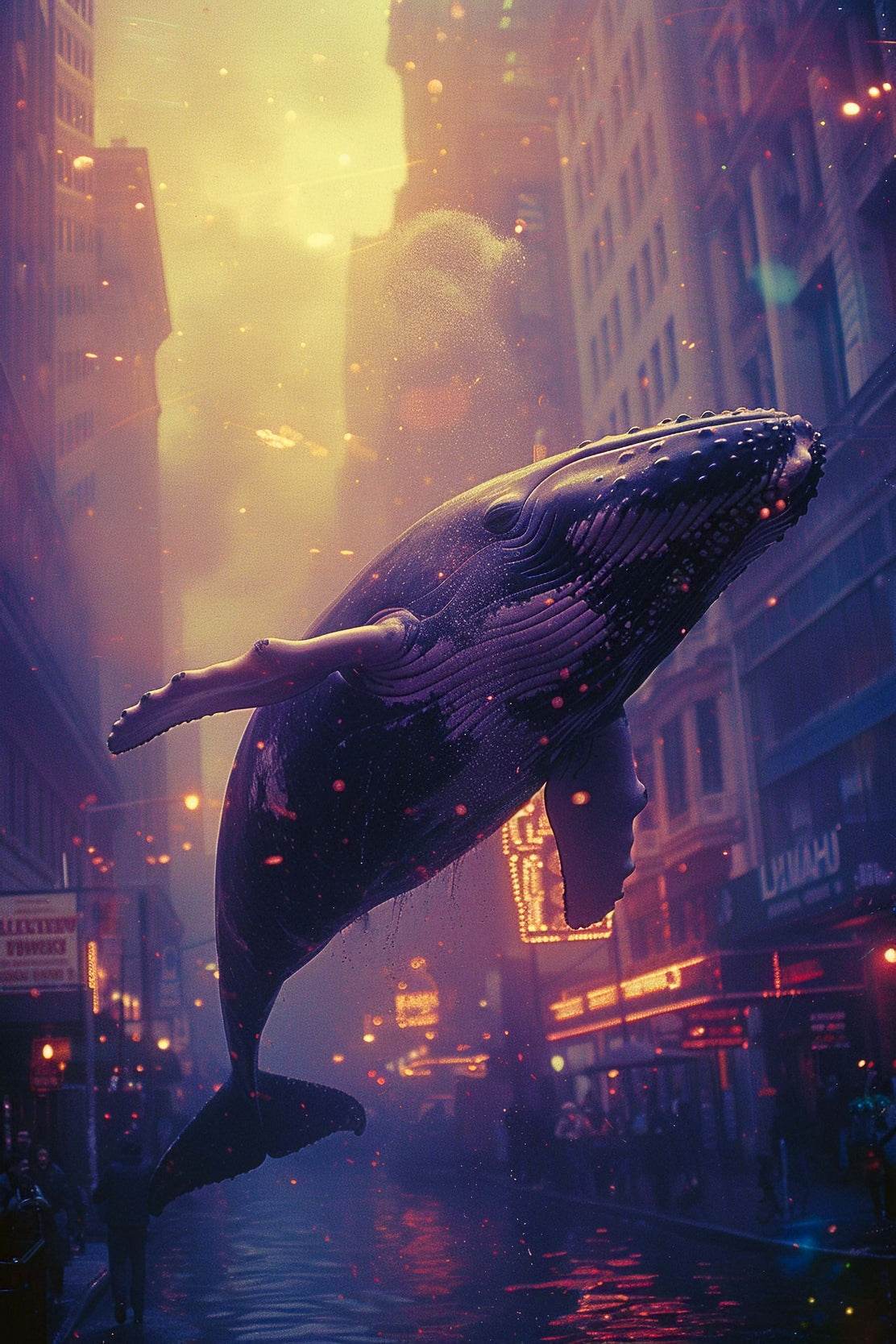 Whale in the Sky Animal Wall Art - beink online art store
