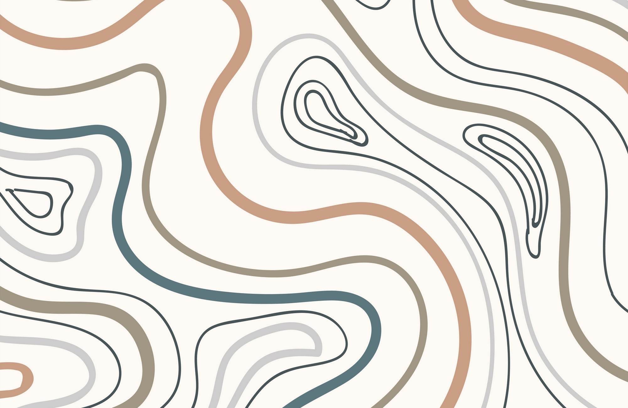 Wavy Lines attern Wall Art - beink online art store