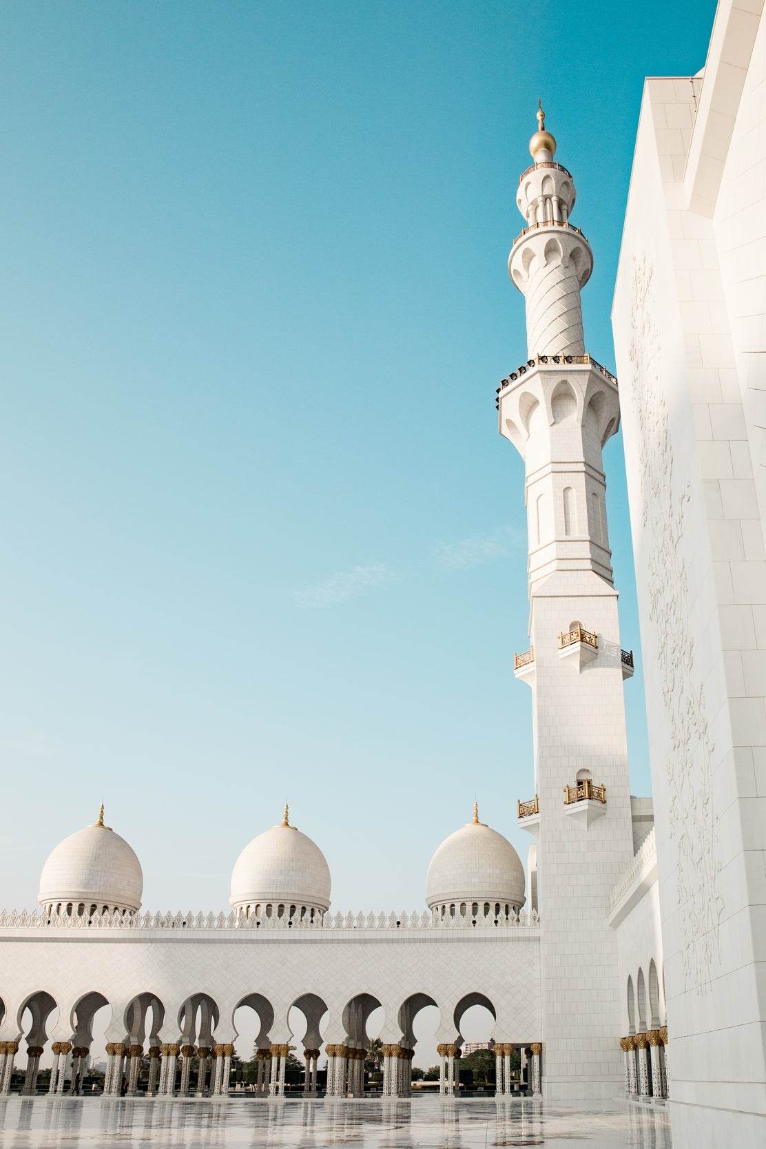 Blissful White Minaret Wall Art - beink online art store