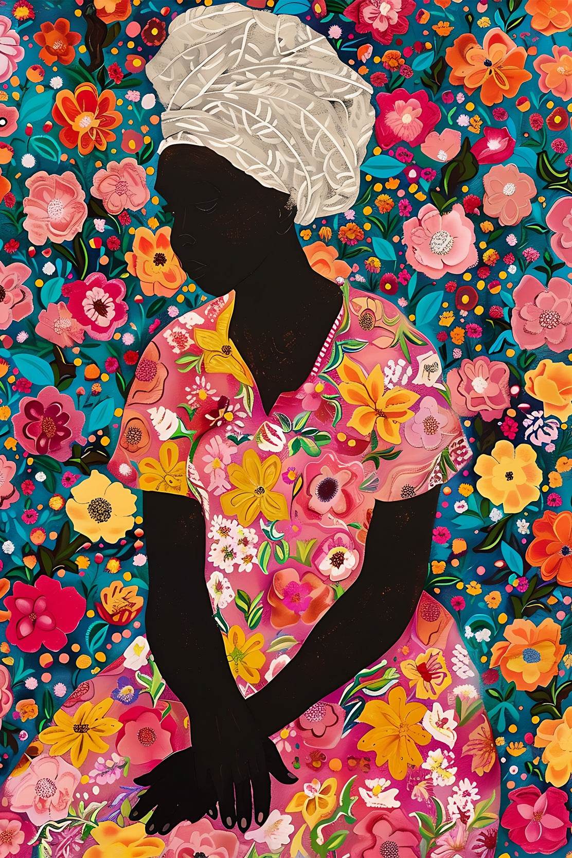 Lady of flower Wall Art - beink online art store