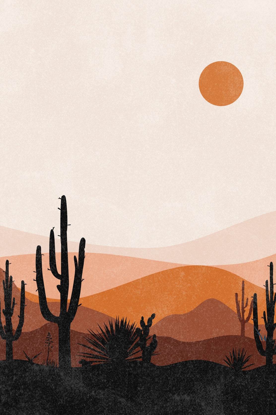 Warm Toned Desert landscape ArtWork - beink online art store