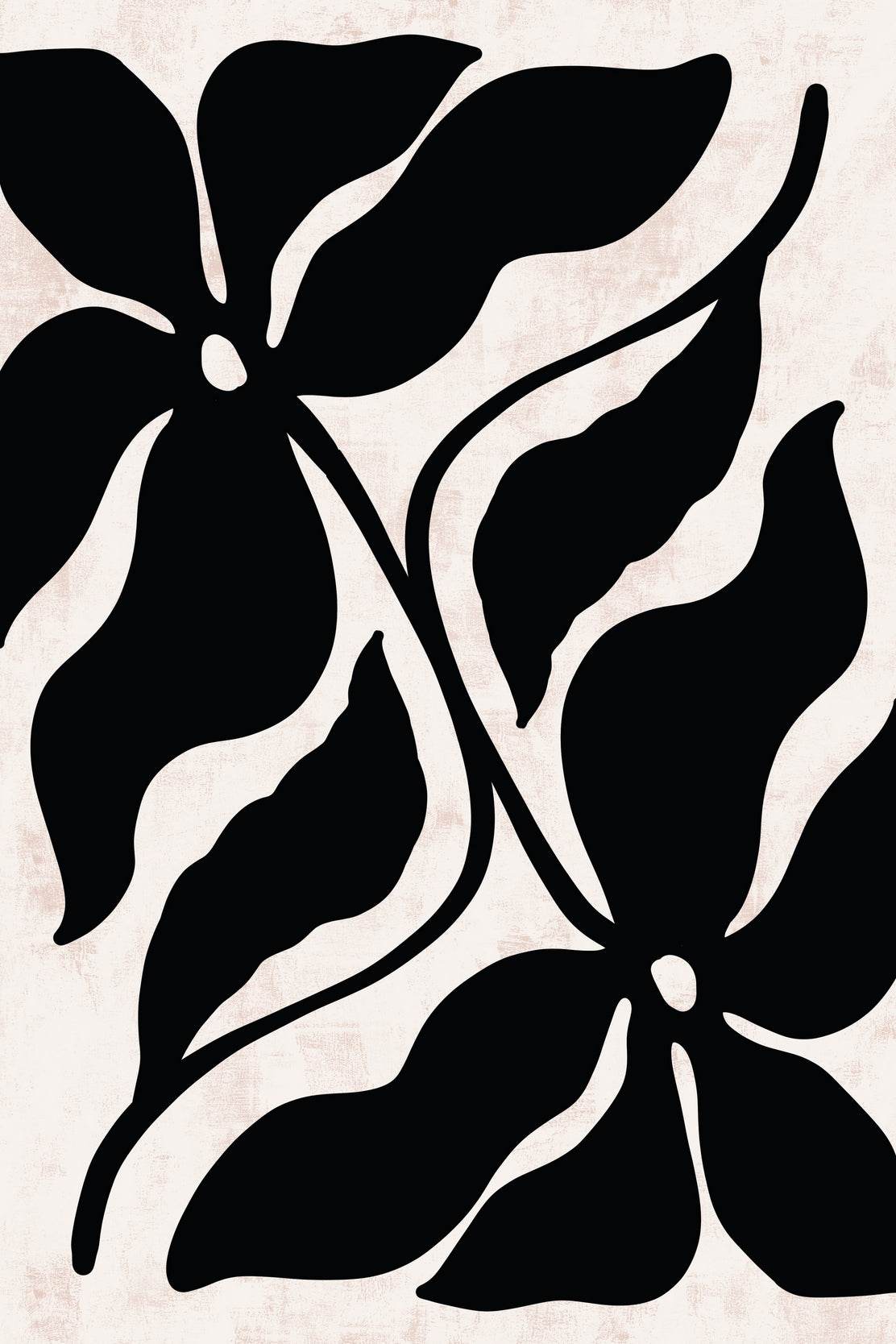 Black and White Floral Pattern ArtWork - beink online art store