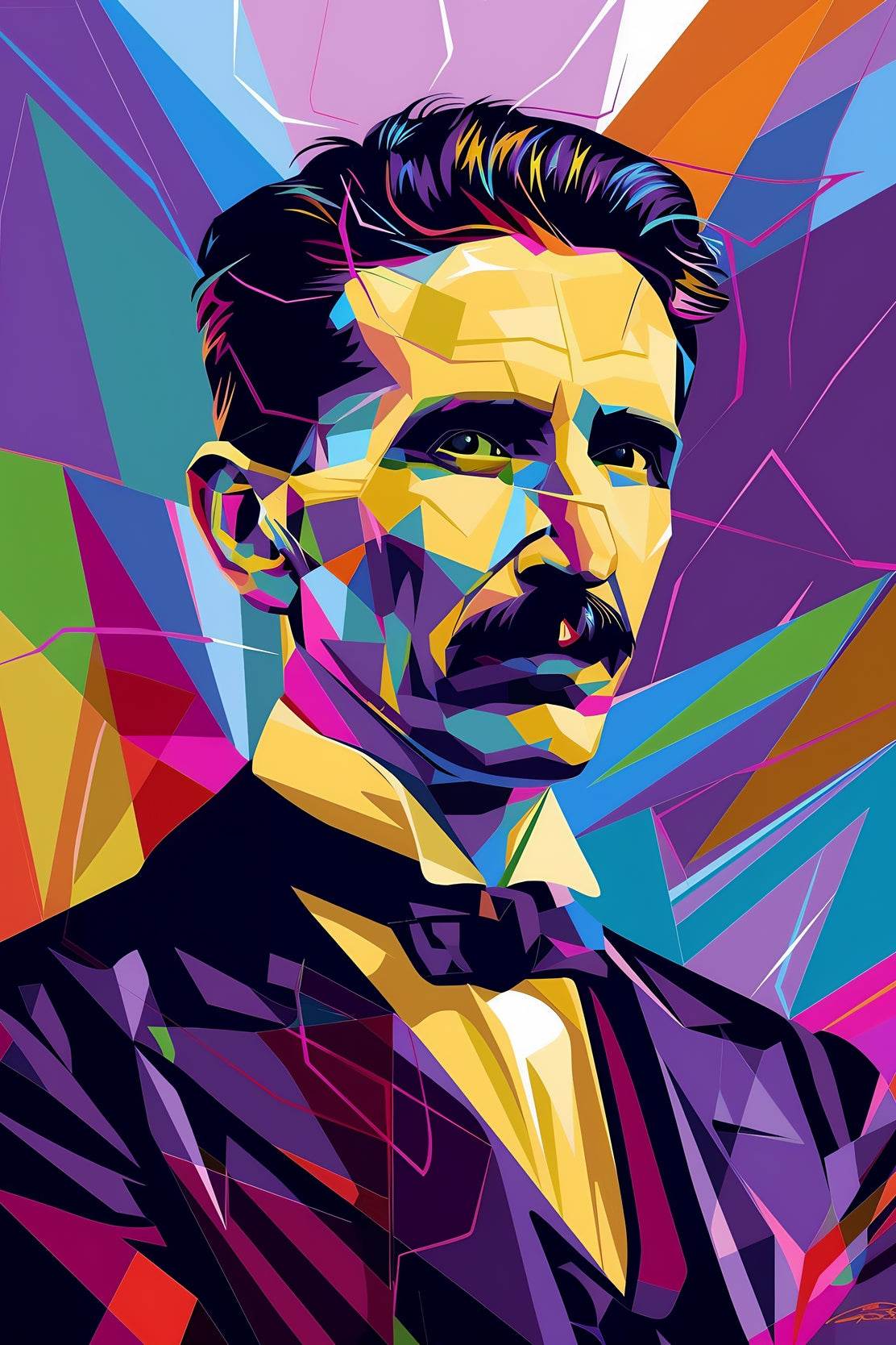 Energy in Color The Spirit of Nikola Tesla Wall Art - beink online art store