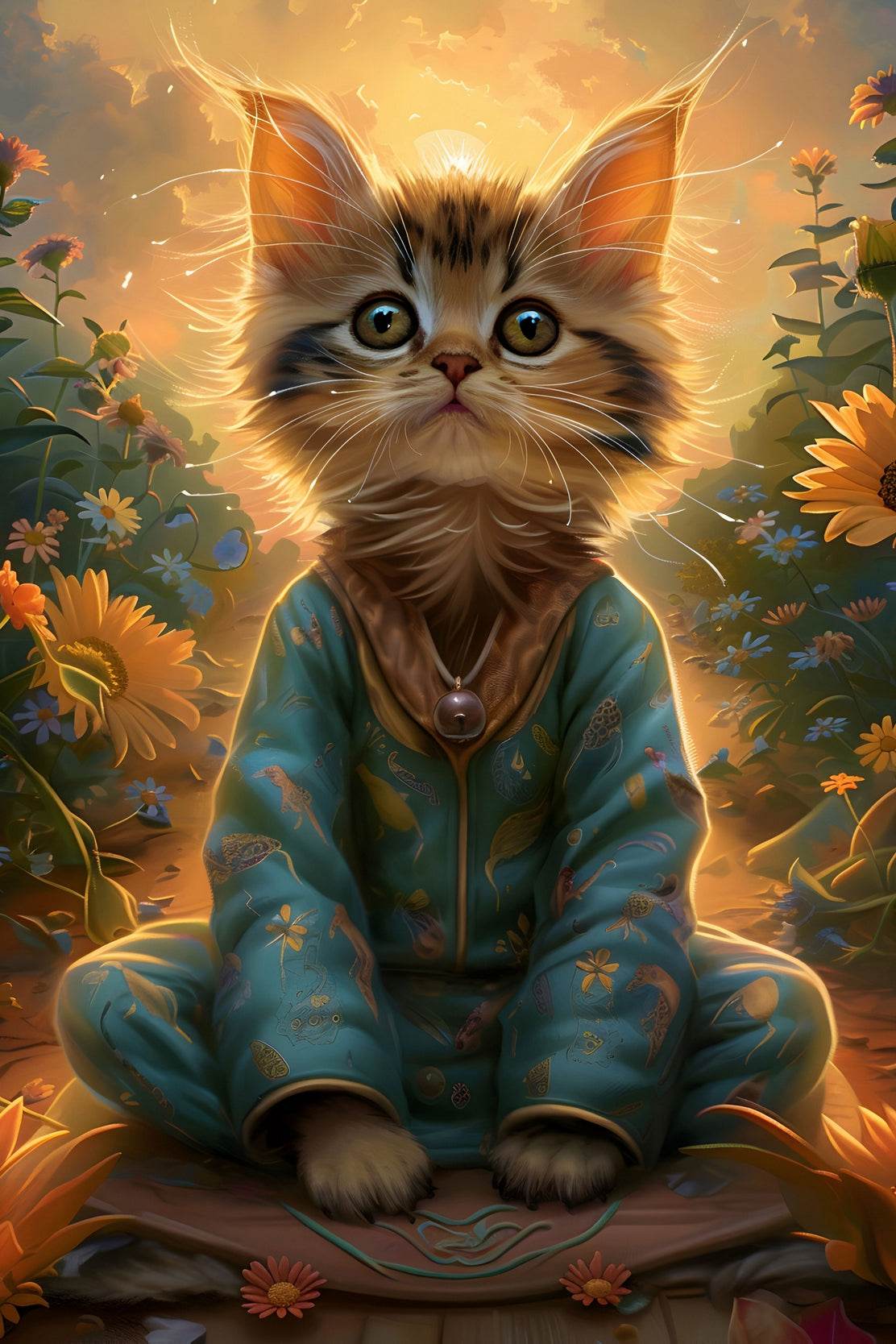 Cat Wearing Coat Animal Wall Art - beink online art store