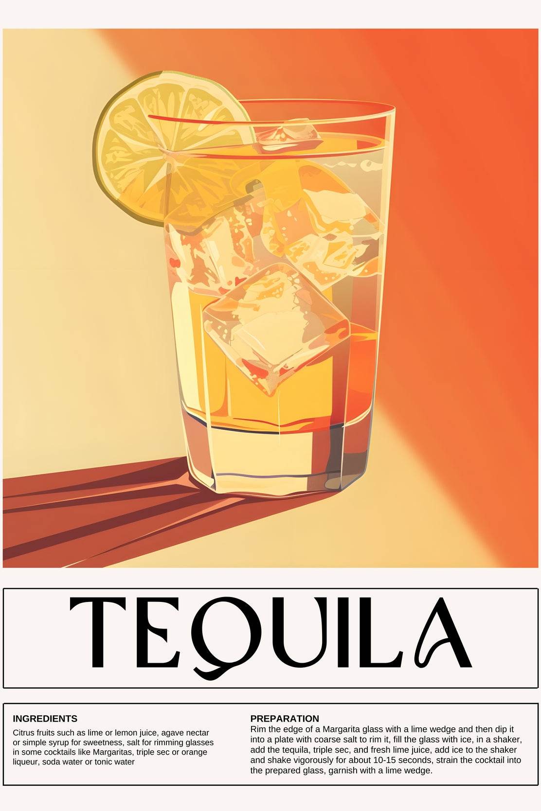Distilled Tequila Drink Wall Art - beink online art store