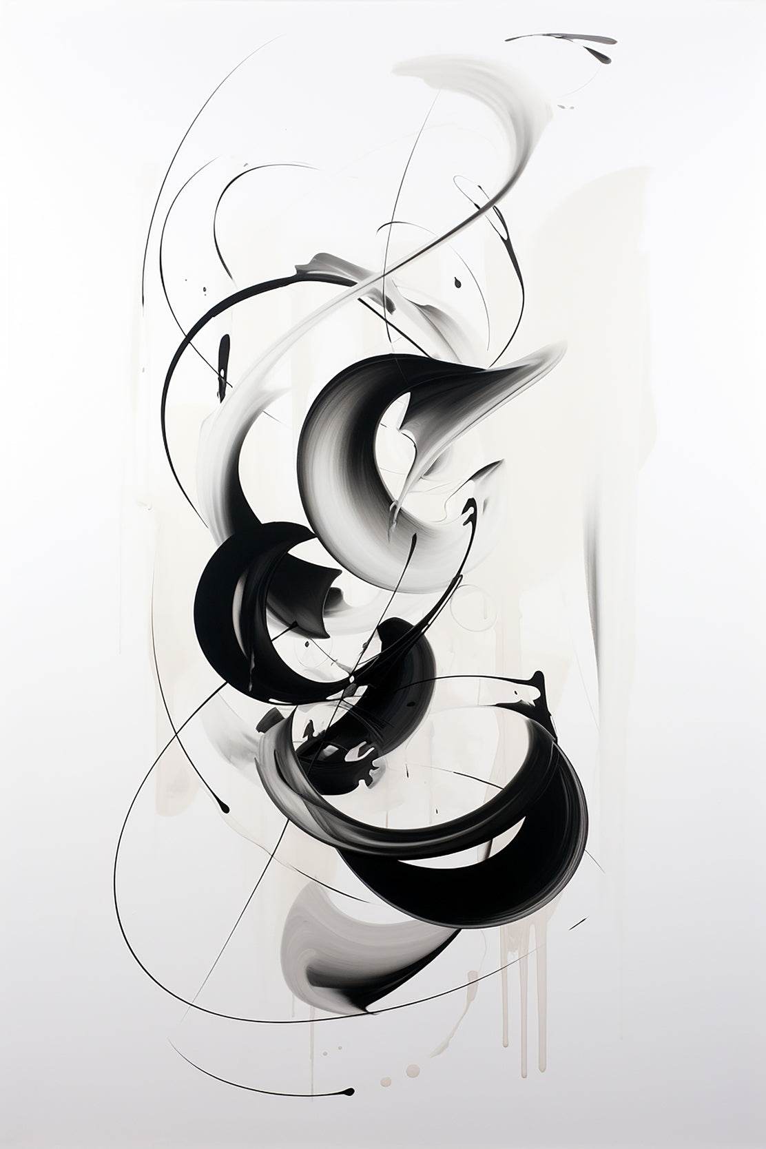 Black and White Abstract Wall Art - beink online art store