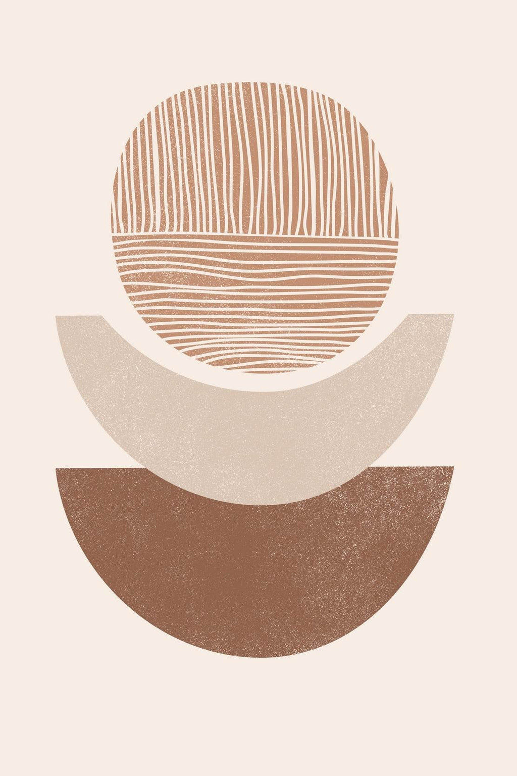 Abstract with Geometric Shapes and Warm Colors ArtWork - beink online art store