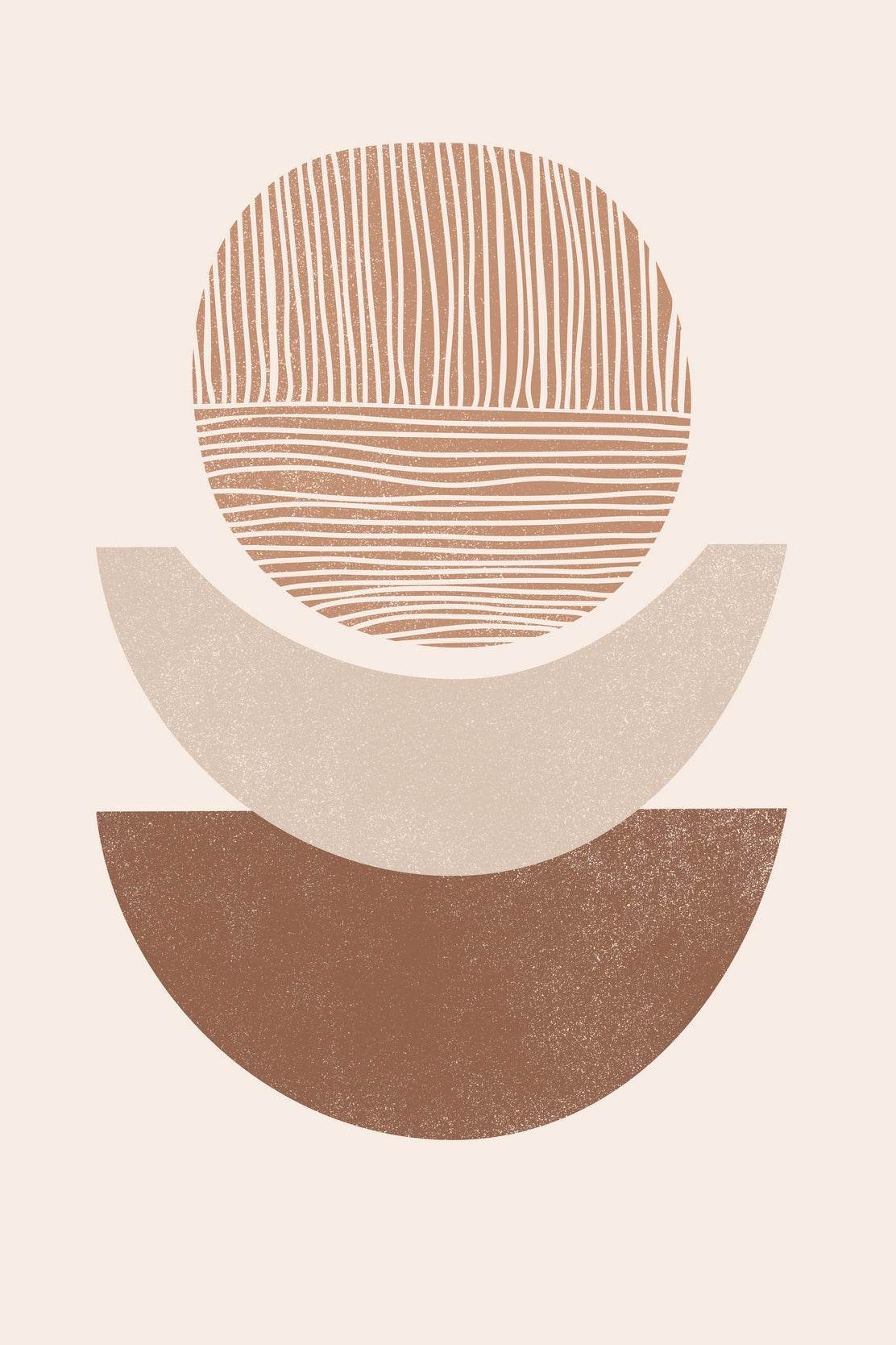Abstract with Geometric Shapes and Warm Colors ArtWork - beink online art store