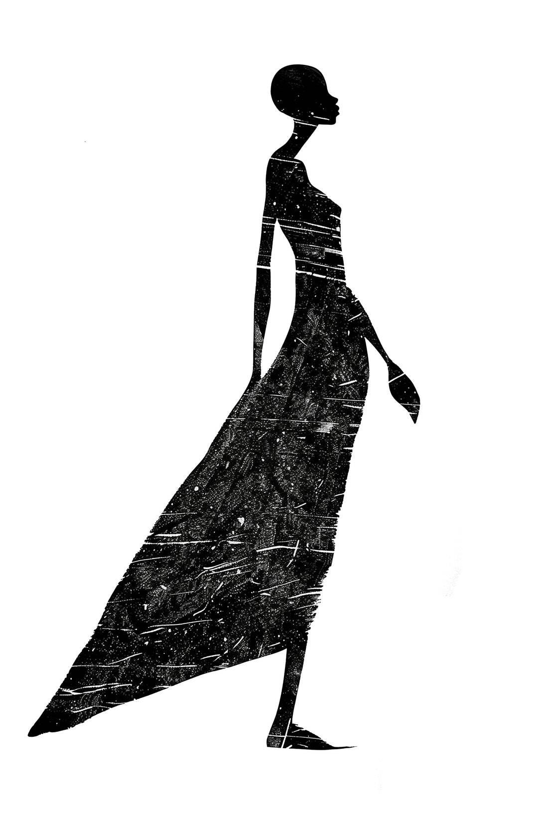 Black Woman Color Wall Art - beink online art store