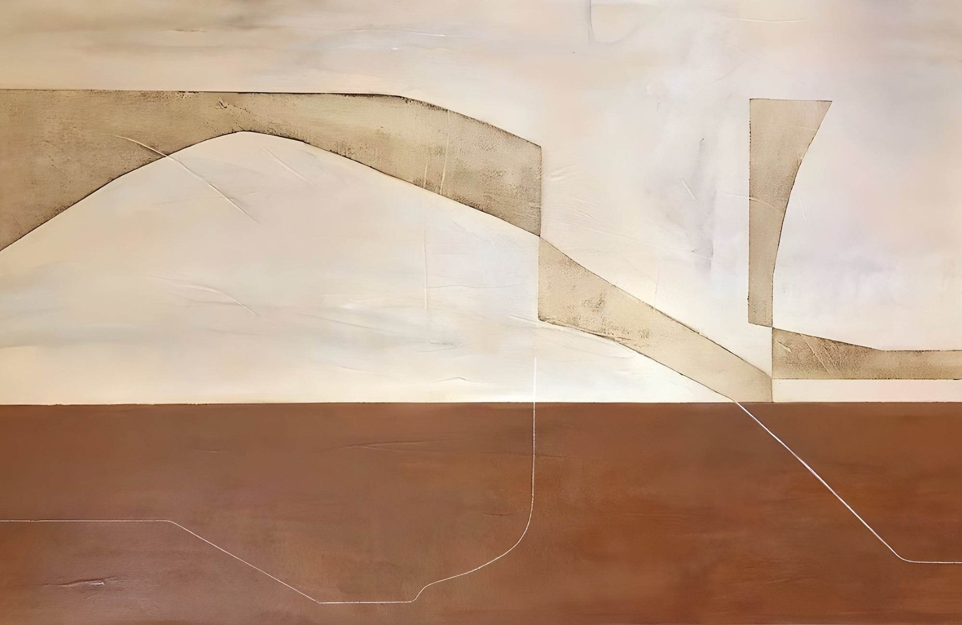 Solid, Grounded Shapes Modern Wall Art - beink online art store