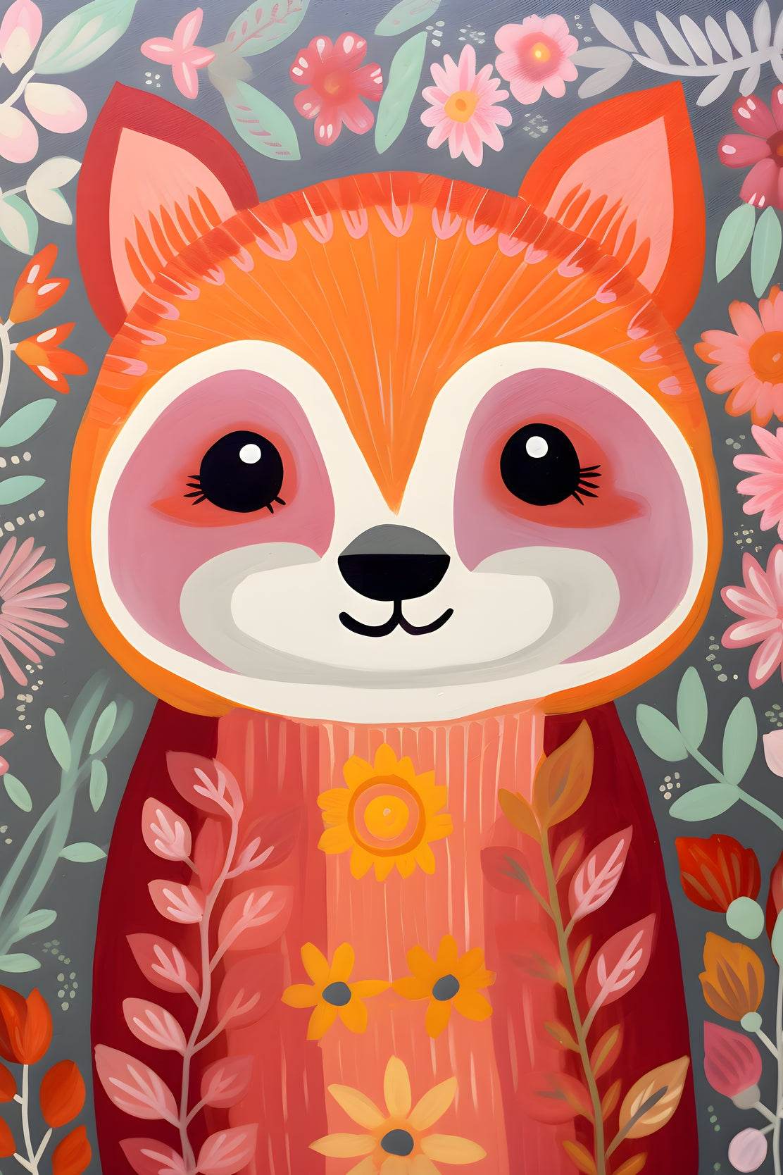 Cute Painting of Red Panda - beink online art store
