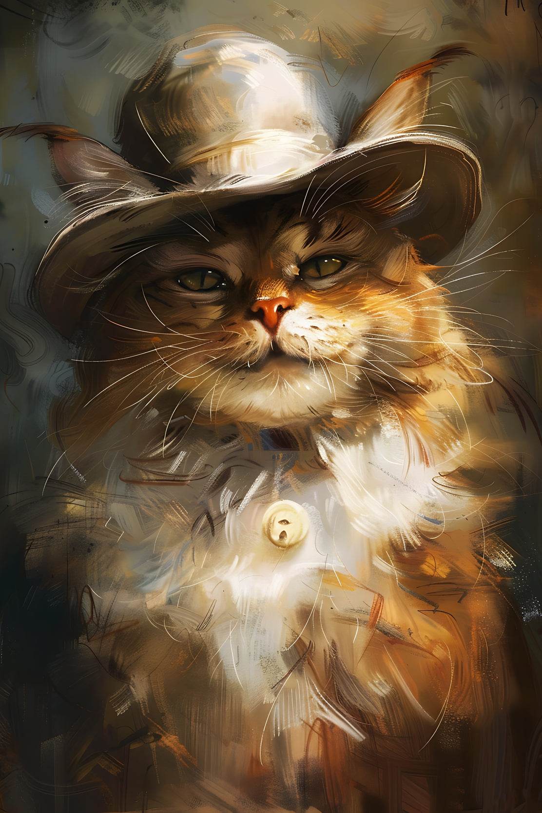 Hand Painted Persian Cat Illustration - beink online art store