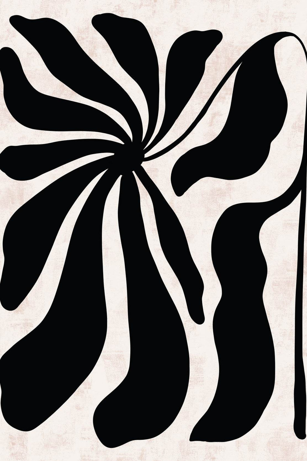 Abstract Art Black flower ArtWork - beink online art store