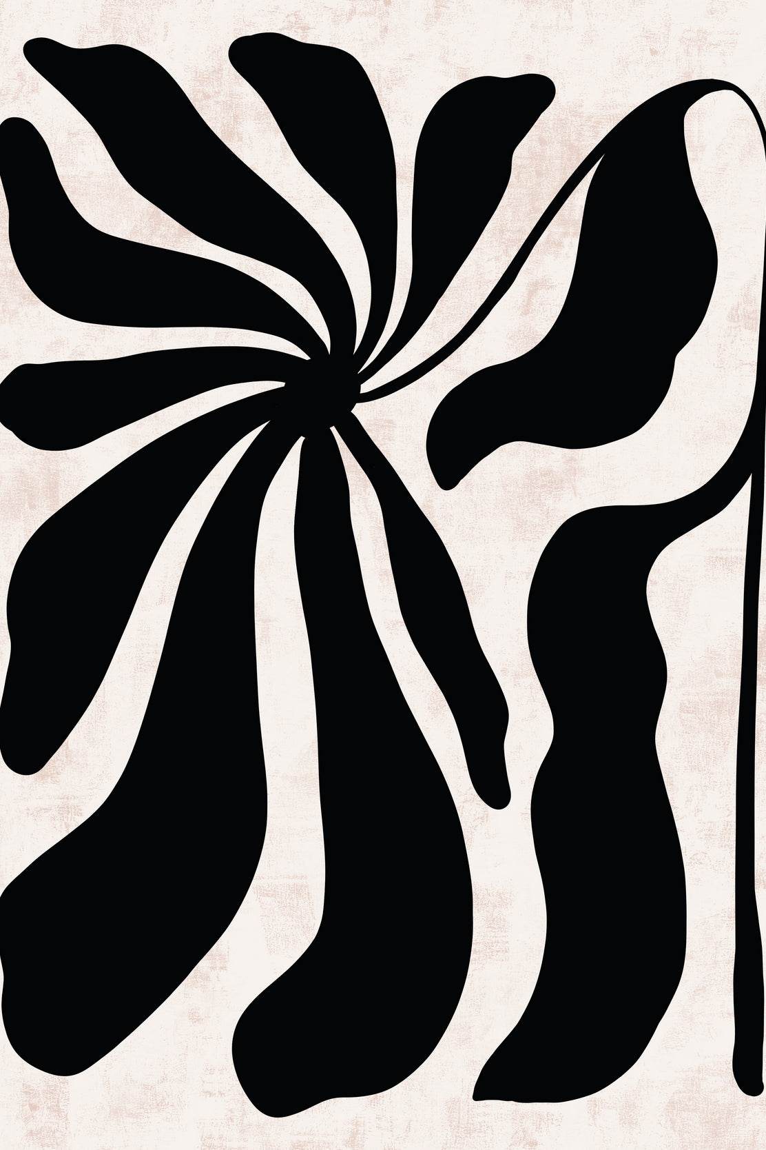 Abstract Art Black flower ArtWork - beink online art store