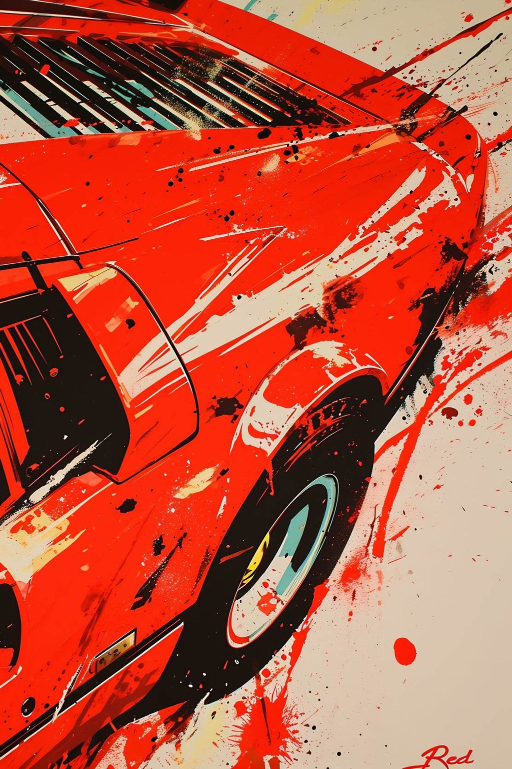Rear View Ferrari458 Wall Art - beink online art store