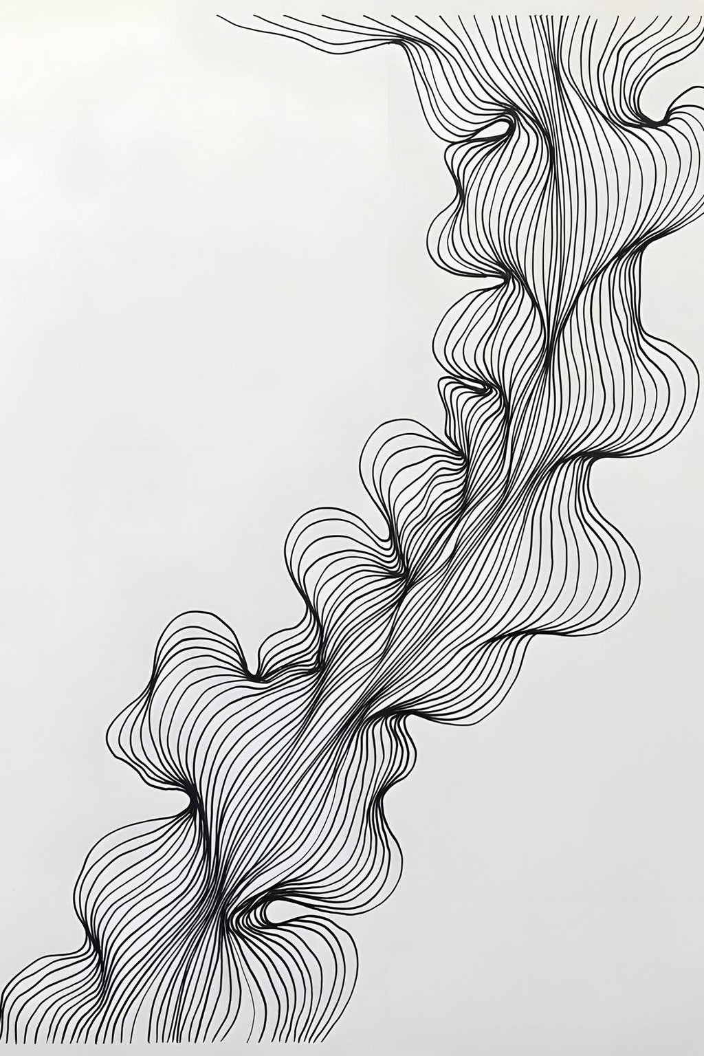 Black Zentangles Patterns Modern Wall Art - beink online art store