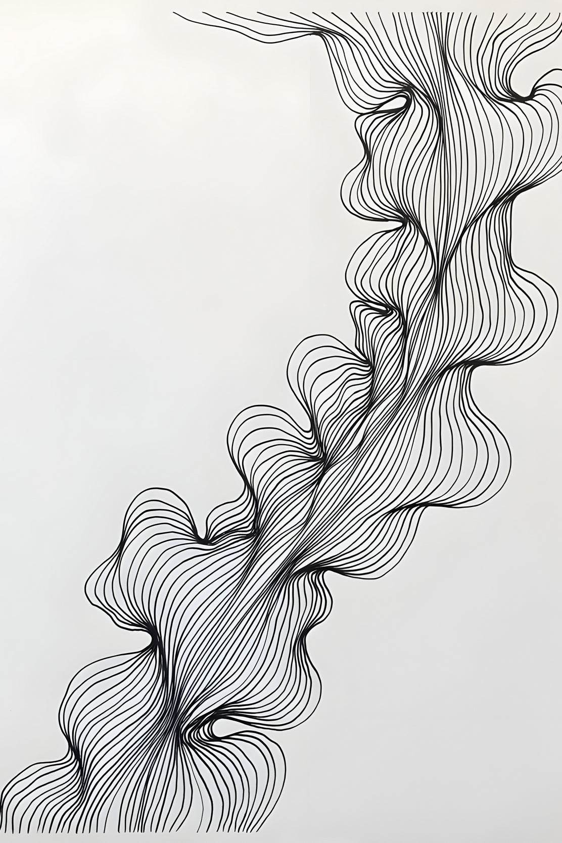Black Zentangles Patterns Modern Wall Art - beink online art store