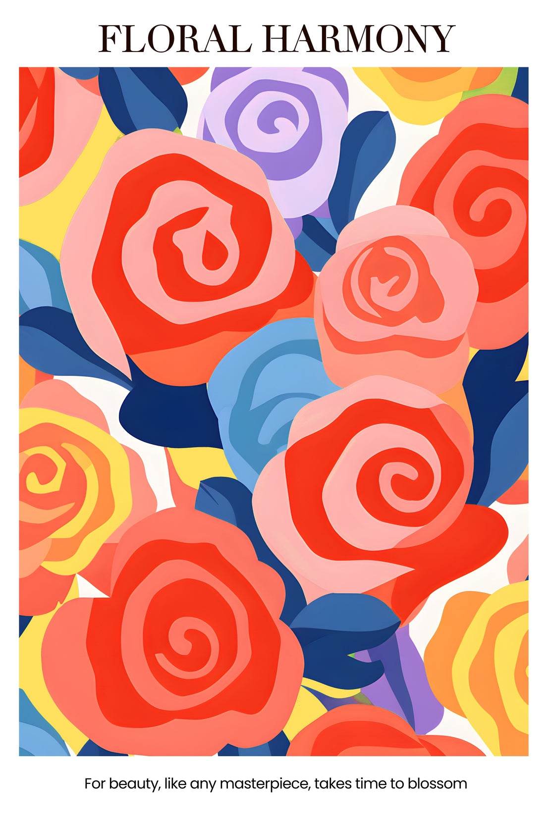 Painting Of Red Roses Wall Art - beink online art store