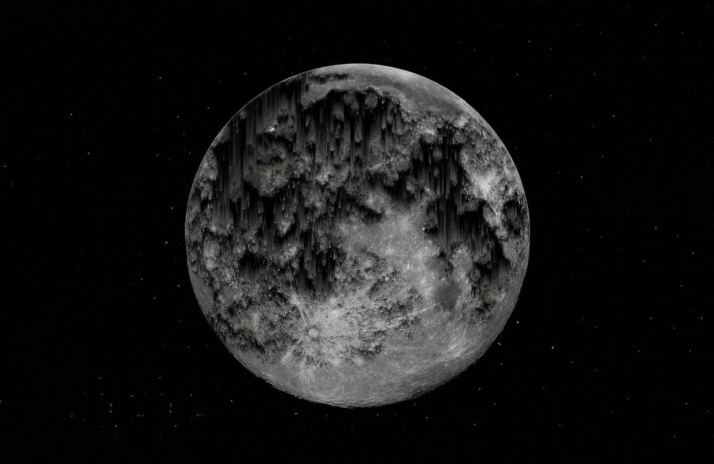 Moon Black & White Wall Art - beink online art store