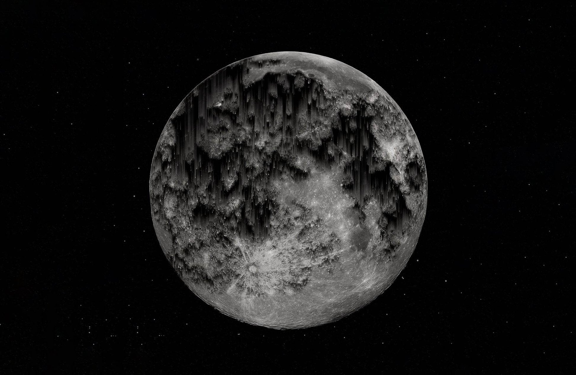 Moon Black & White Wall Art - beink online art store
