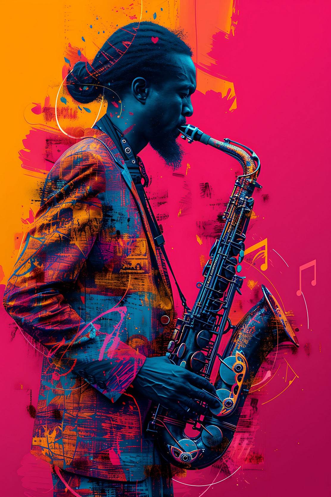 Saxophone Player Wall Art - beink online art store