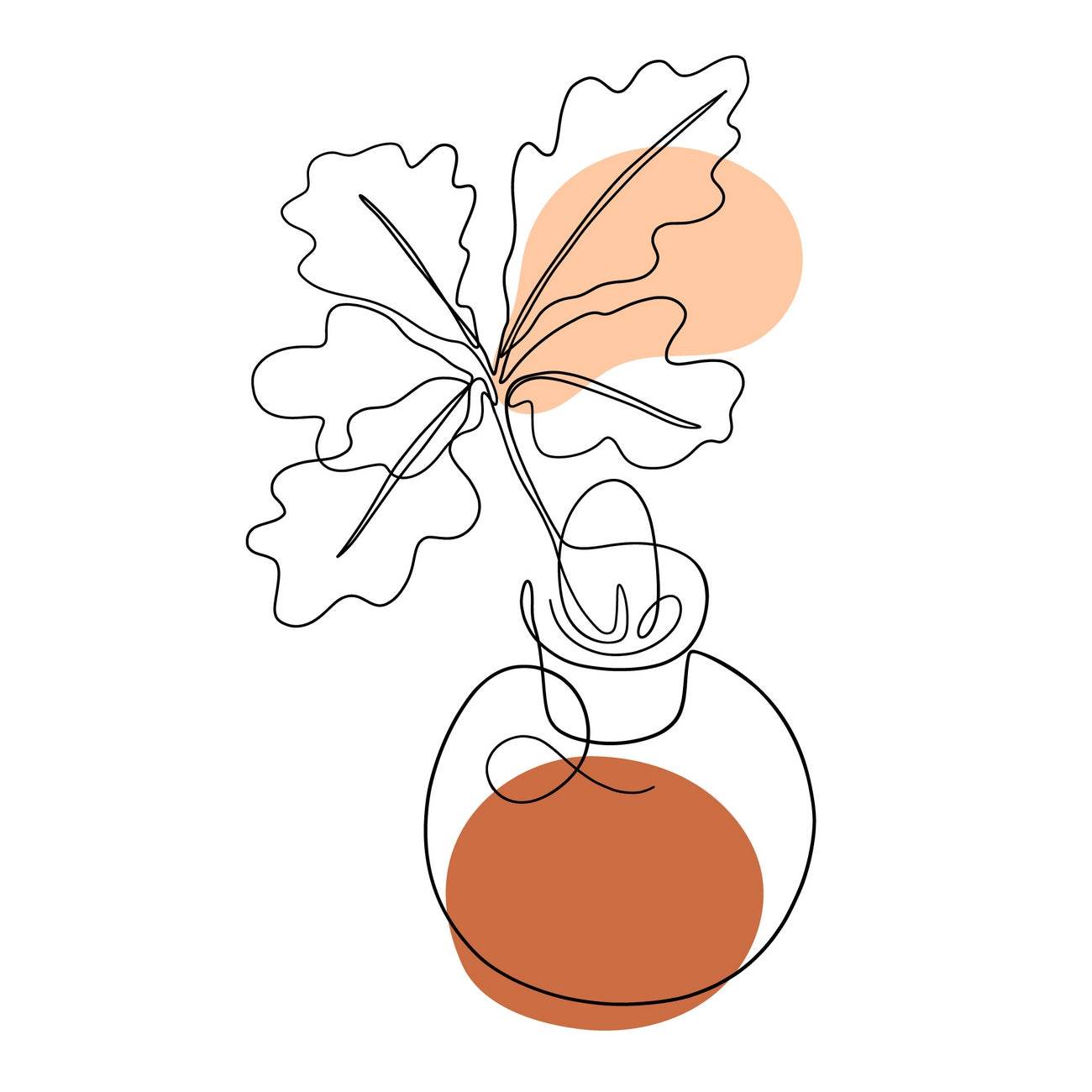 Broad Leaves in Pots Wall Art - beink online art store