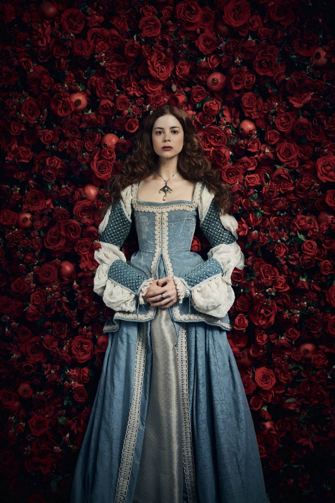 The Spanish Princess with Background Red Roses Wall Art - beink online art store