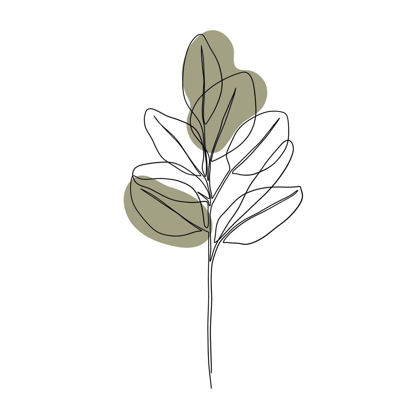 Tropical Linear Leaves Wall Art - beink online art store