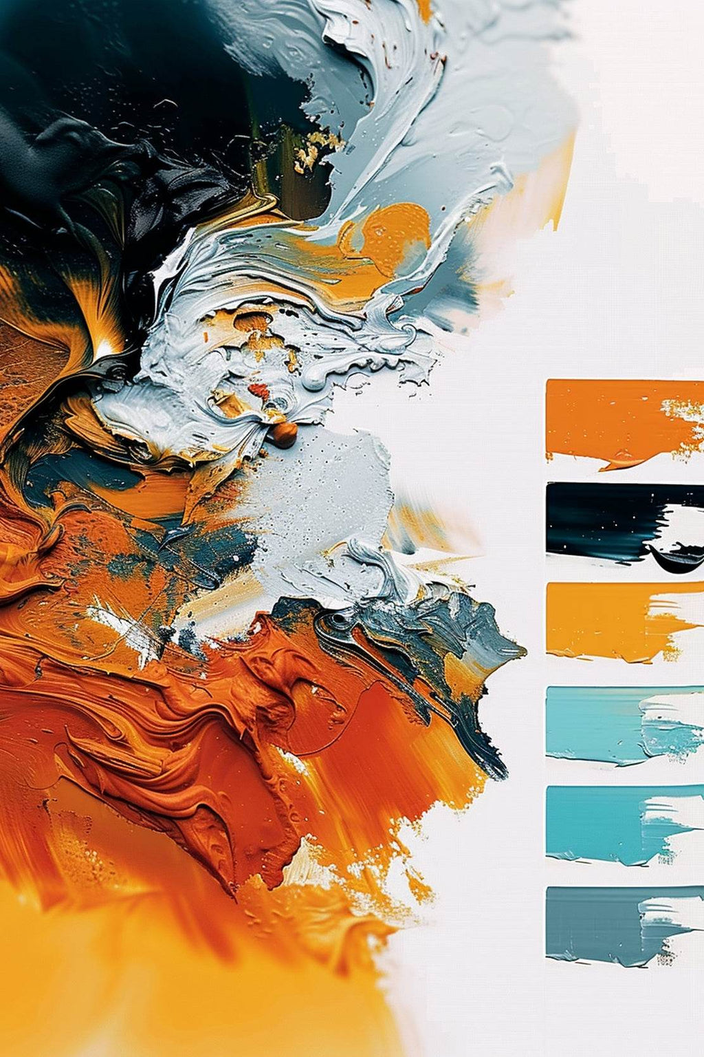 Colorful Paint Brush Strokes Digital Art - beink online art store