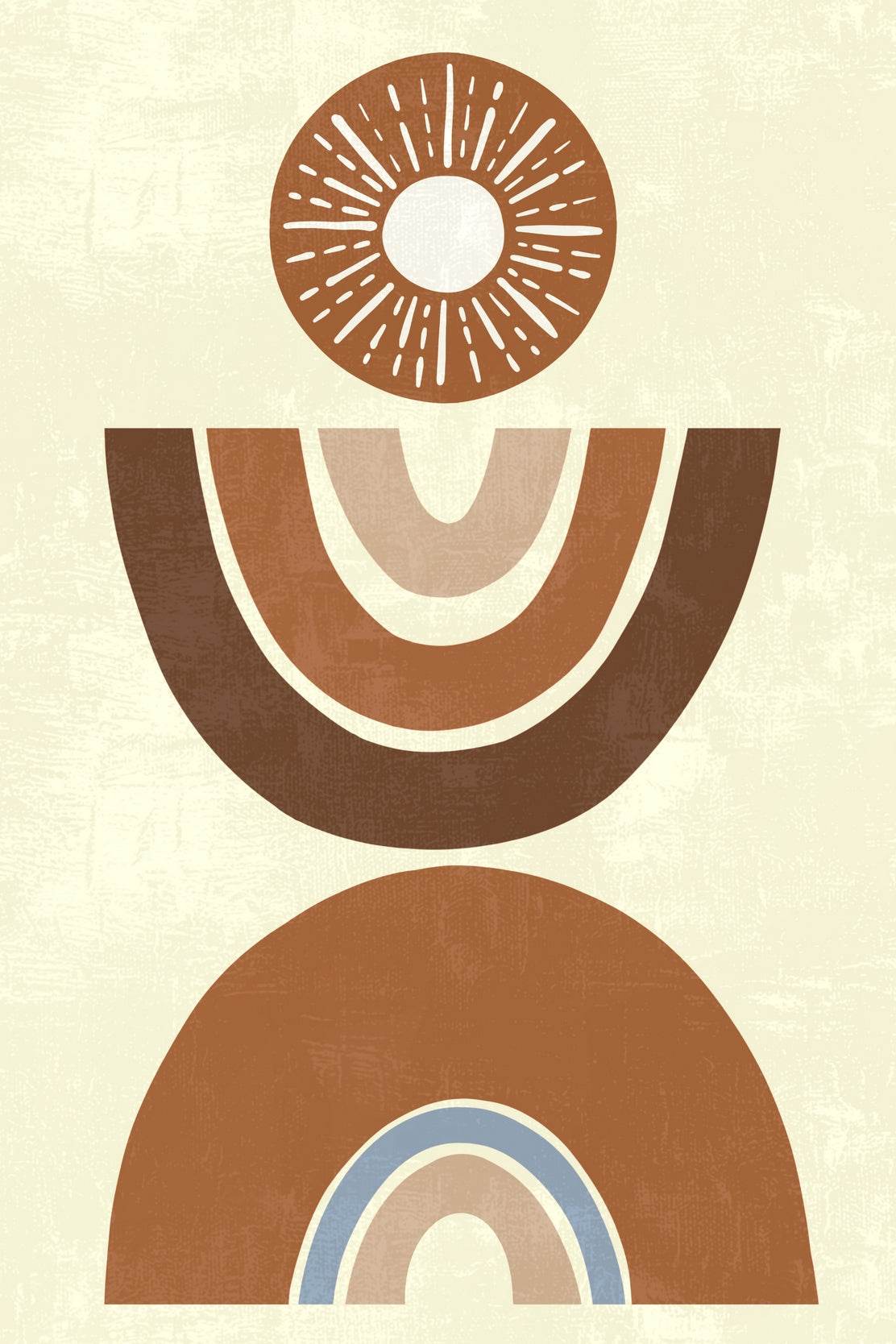 Abstract Composition of Stacked Arches ArtWork - beink online art store