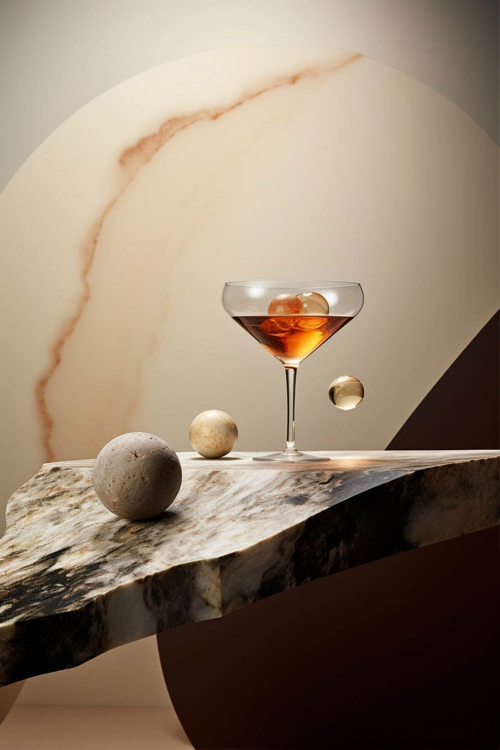 A Glass Of Drink On The Table Wall Art - beink online art store