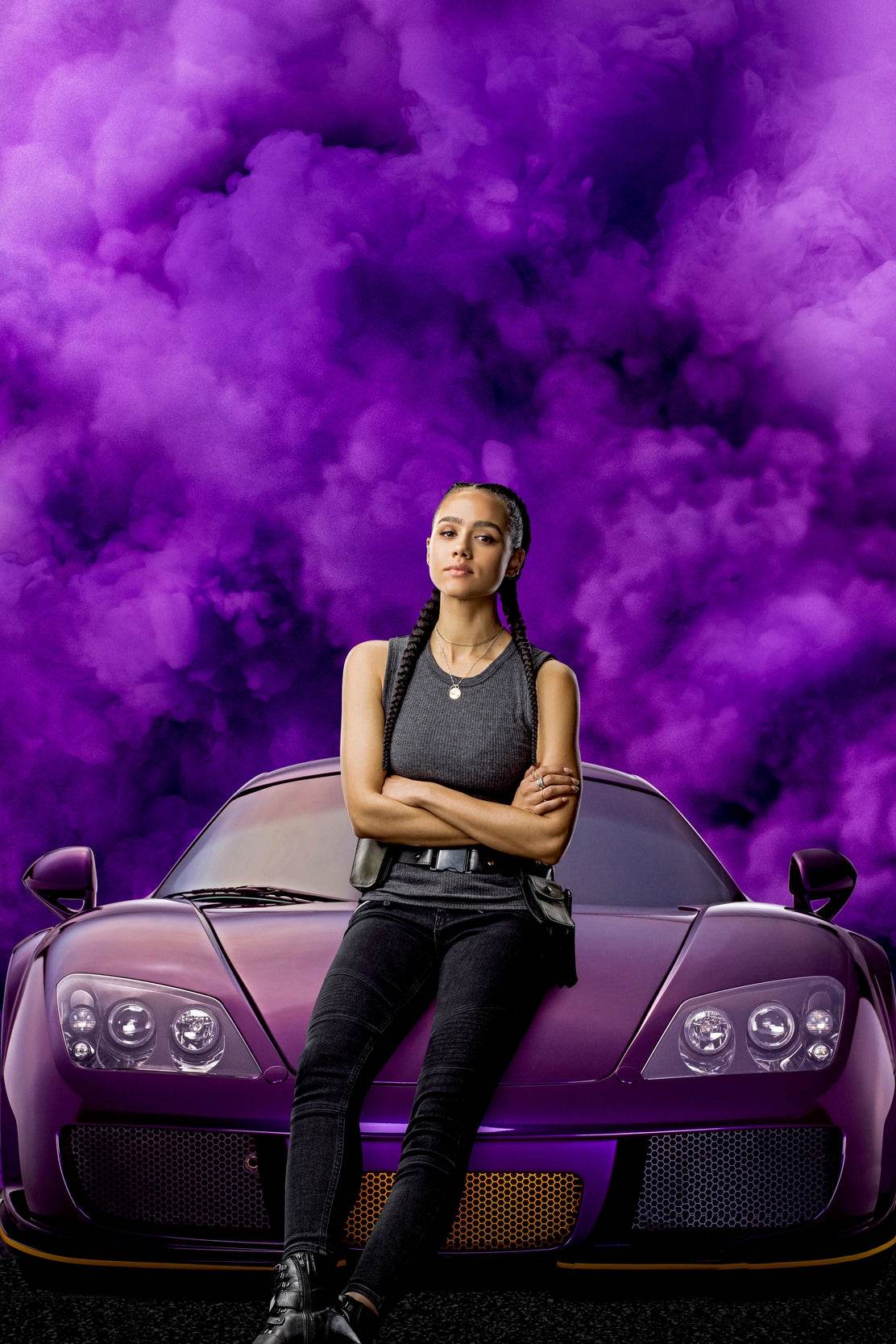 Fast and Furious 9 with Purple Smoke Background Wall Art - beink online art store