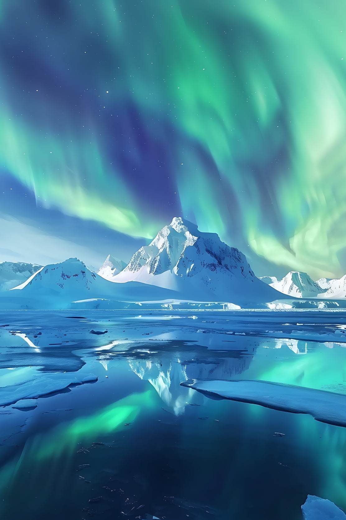Arctic Aurora Reflection Wall Art - beink online art store