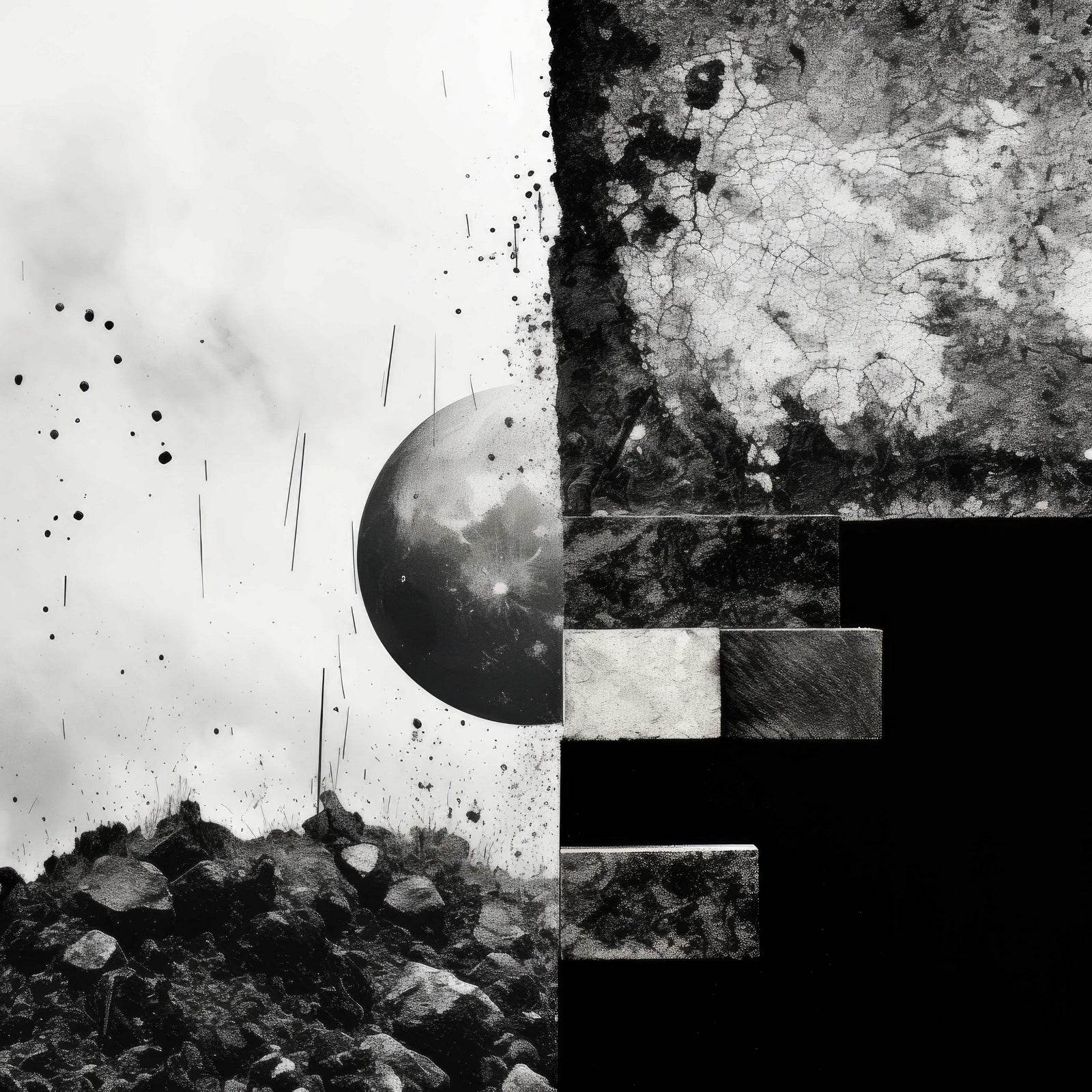 Earth Distraction Geometric Idealization Abstract Wall Art - beink online art store