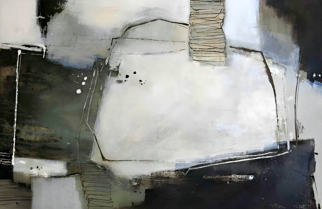 Watercolor Industrial Ruins Modern Wall Art - beink online art store