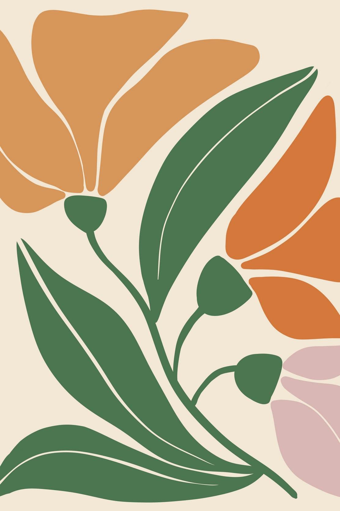 Abstract Autumn Blooms ArtWork - beink online art store