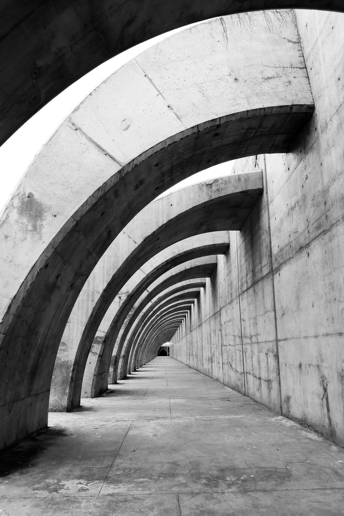 Arch Corridor Black & White Wall Art - beink online art store