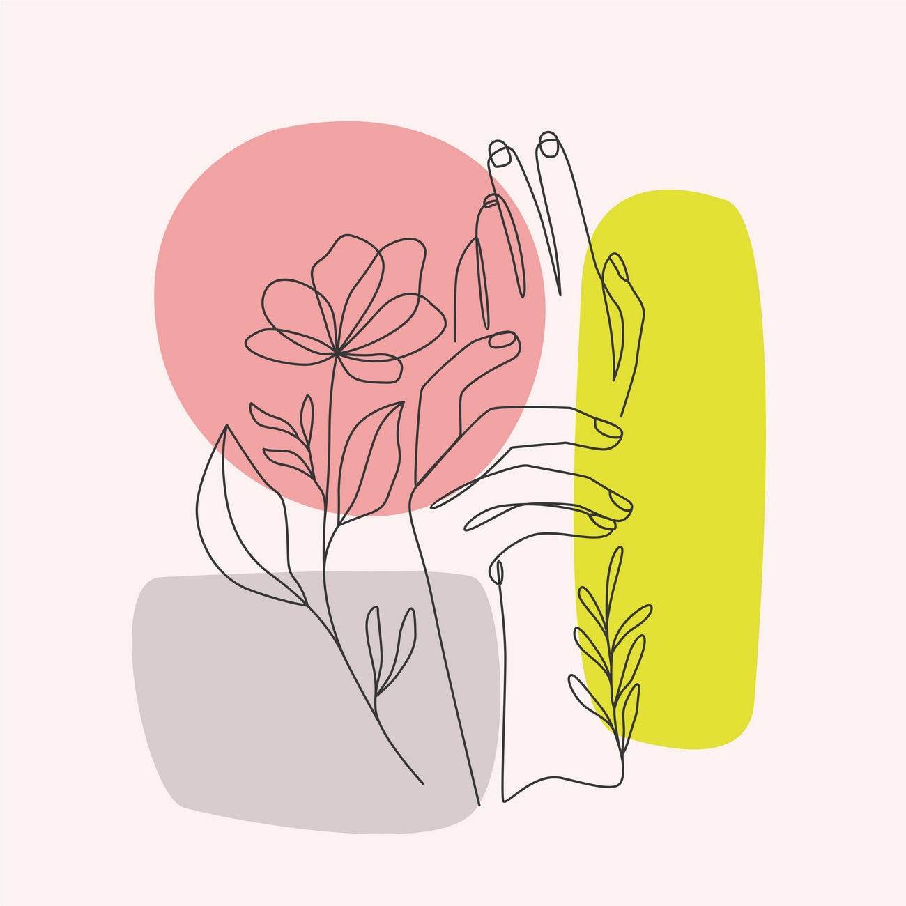 Hand of Flowers Wall Art - beink online art store