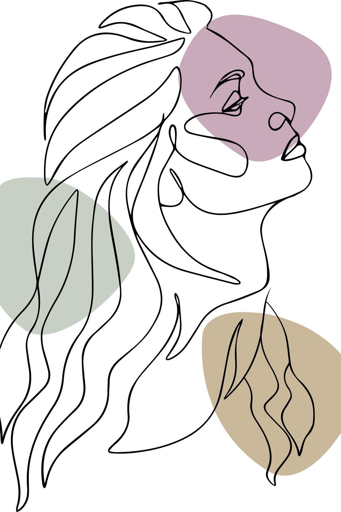 Woman With Long Hair Wall Art - beink online art store