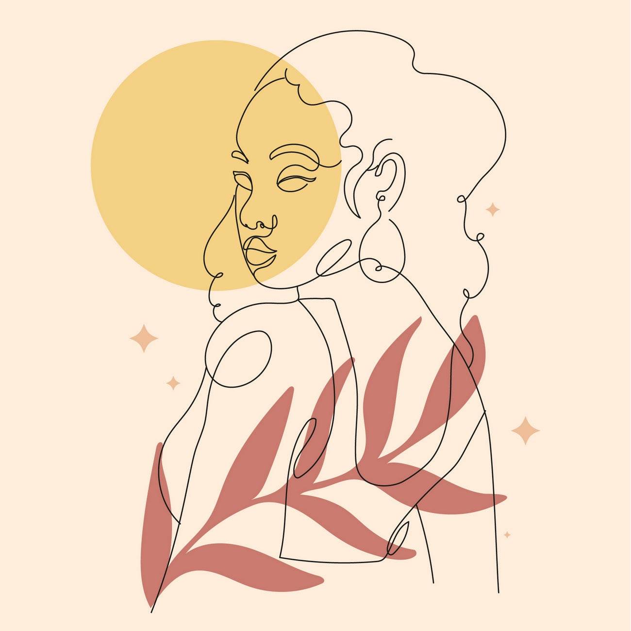 The Shadow Of a Flower On Woman Body - beink online art store