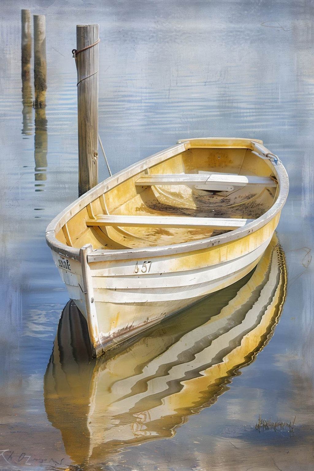 Small Wooden Boat Wall Art - beink online art store