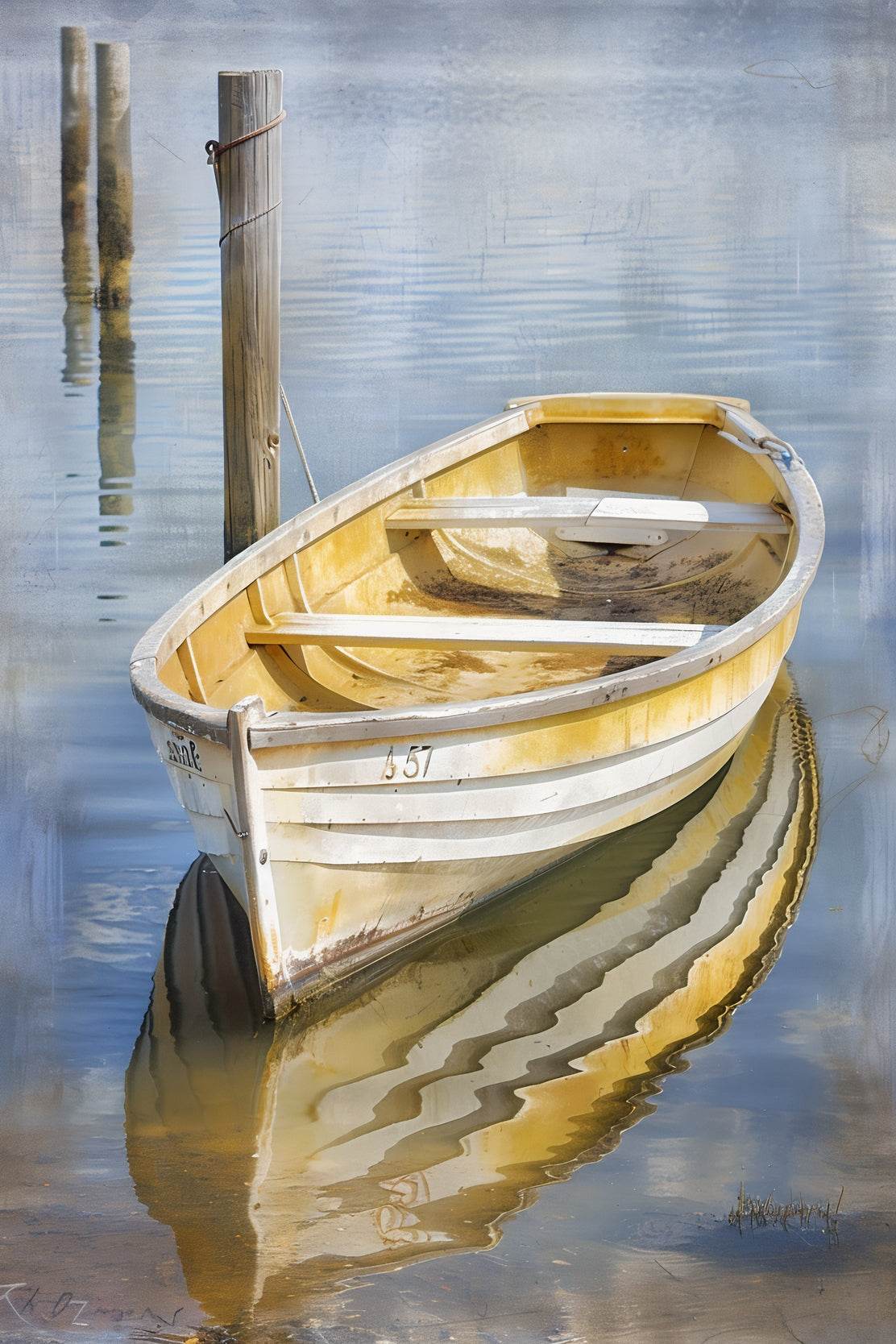 Small Wooden Boat Wall Art - beink online art store